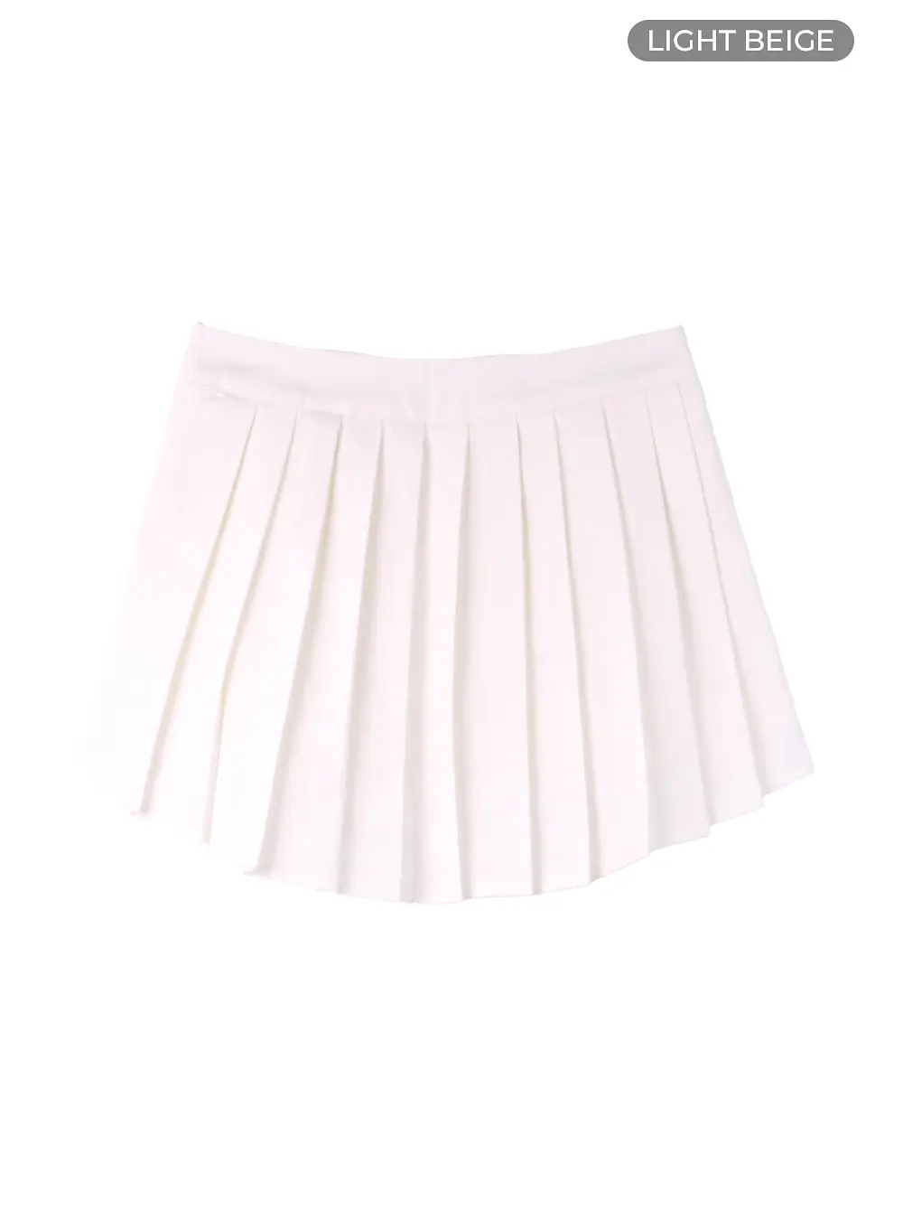 Solid Pleated Mini Skirt CF420