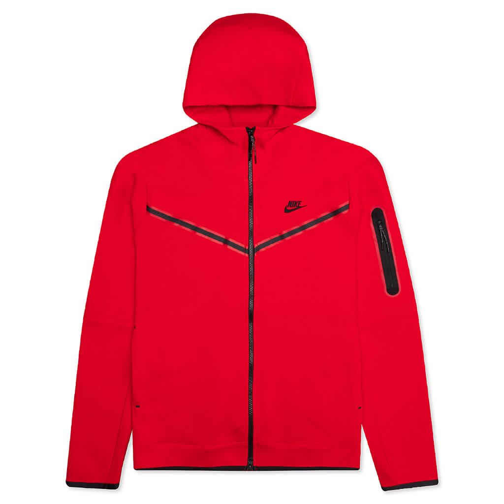 Sportswear Tech Fleece Full Zip Up Hoodie - University Red