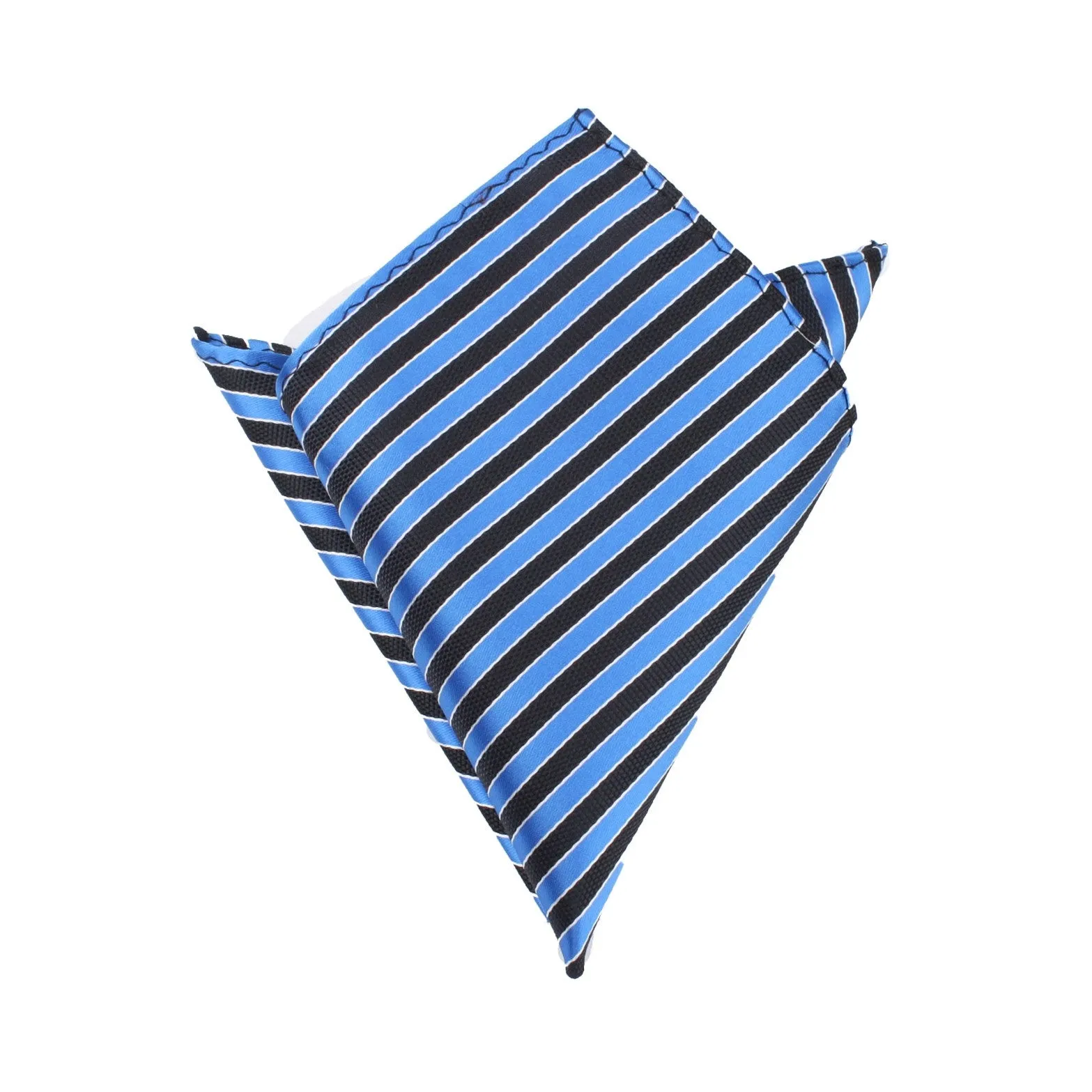 Striped Blue Black Pocket Square