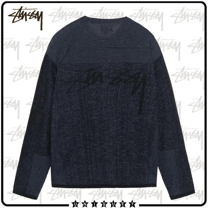 STUSSY  |Stripes Casual Style Unisex Sweat Street Style U-Neck