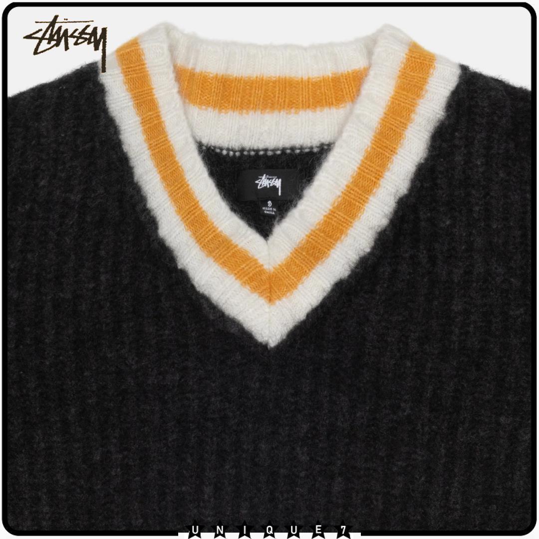 STUSSY  |Stripes Casual Style Unisex Wool Sweat Street Style U-Neck