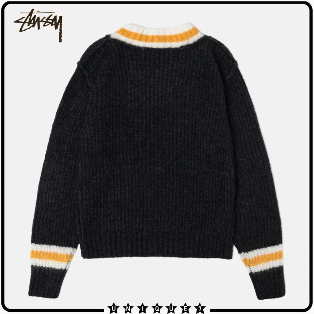 STUSSY  |Stripes Casual Style Unisex Wool Sweat Street Style U-Neck