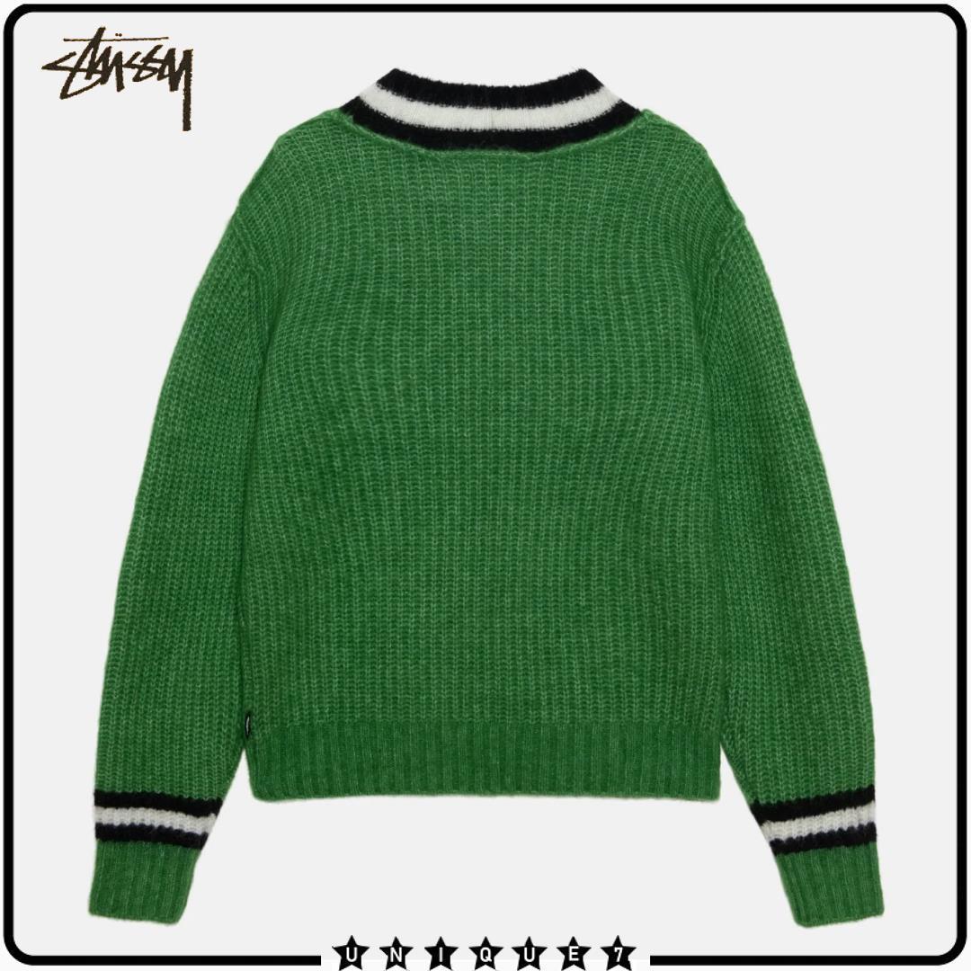 STUSSY  |Stripes Casual Style Unisex Wool Sweat Street Style U-Neck