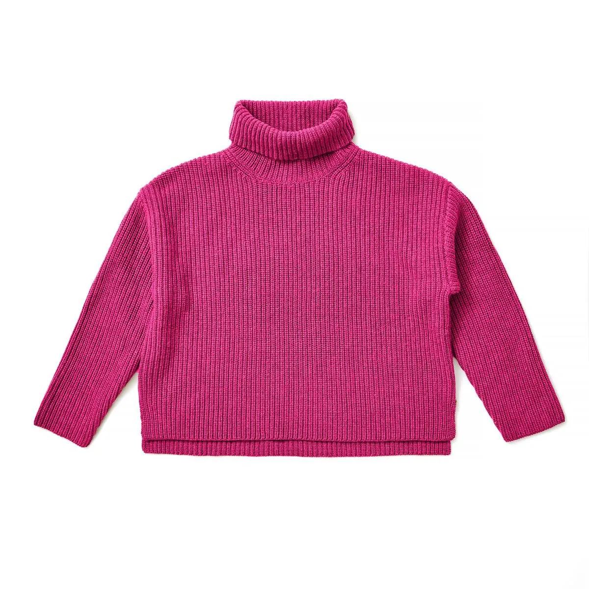 Textured Turtleneck - Fuchsia