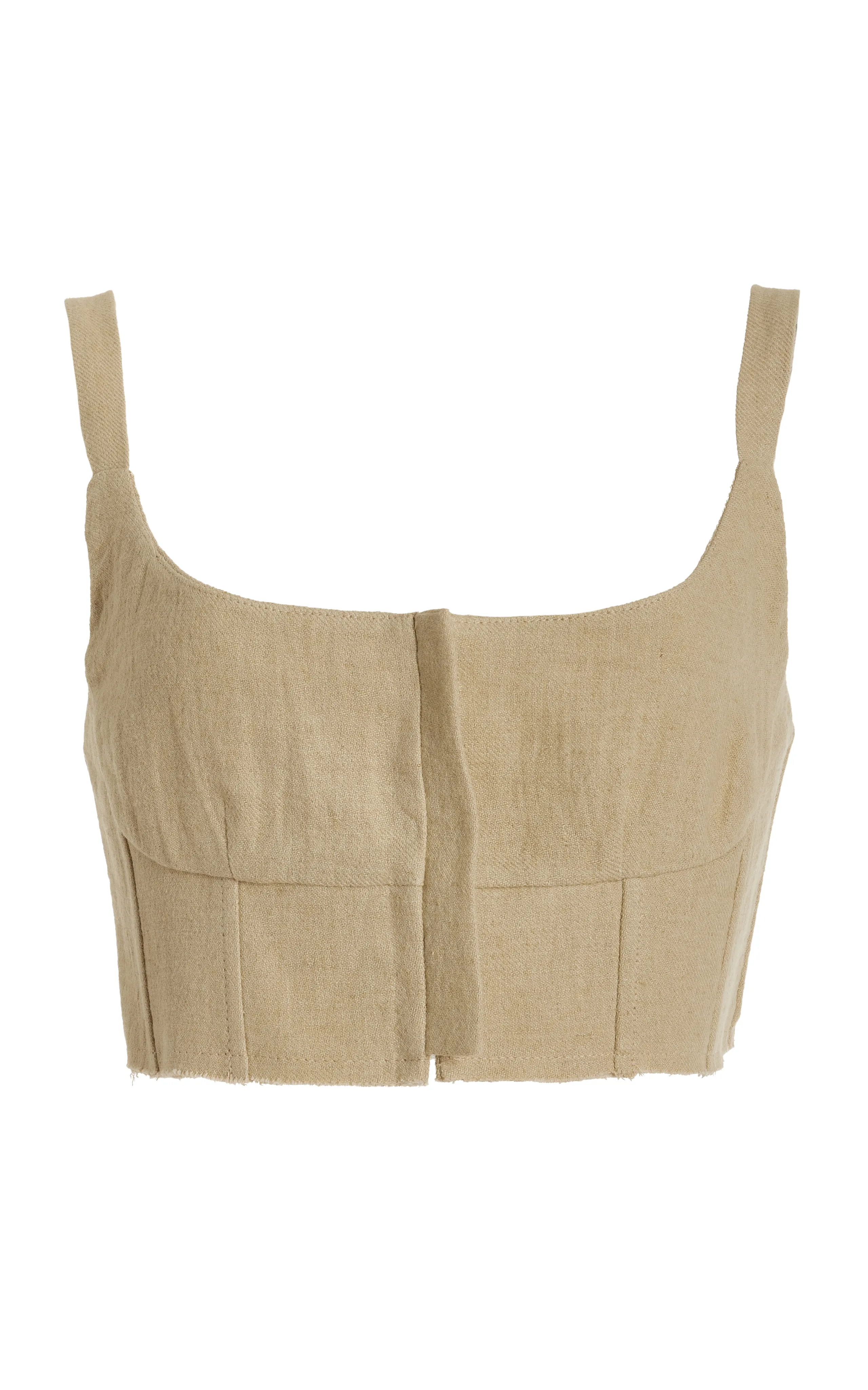 TG Botanical Lucretia Cropped Canvas Corset Top