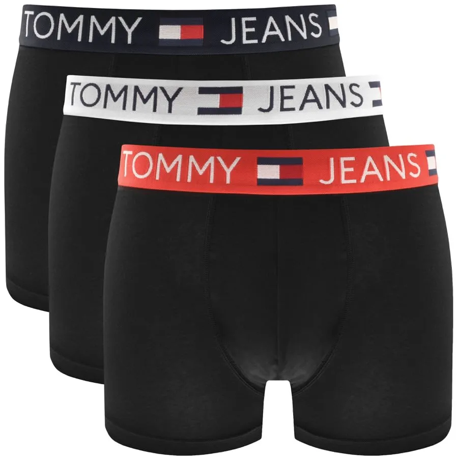 Tommy Jeans 3 Pack Boxer Trunks Black