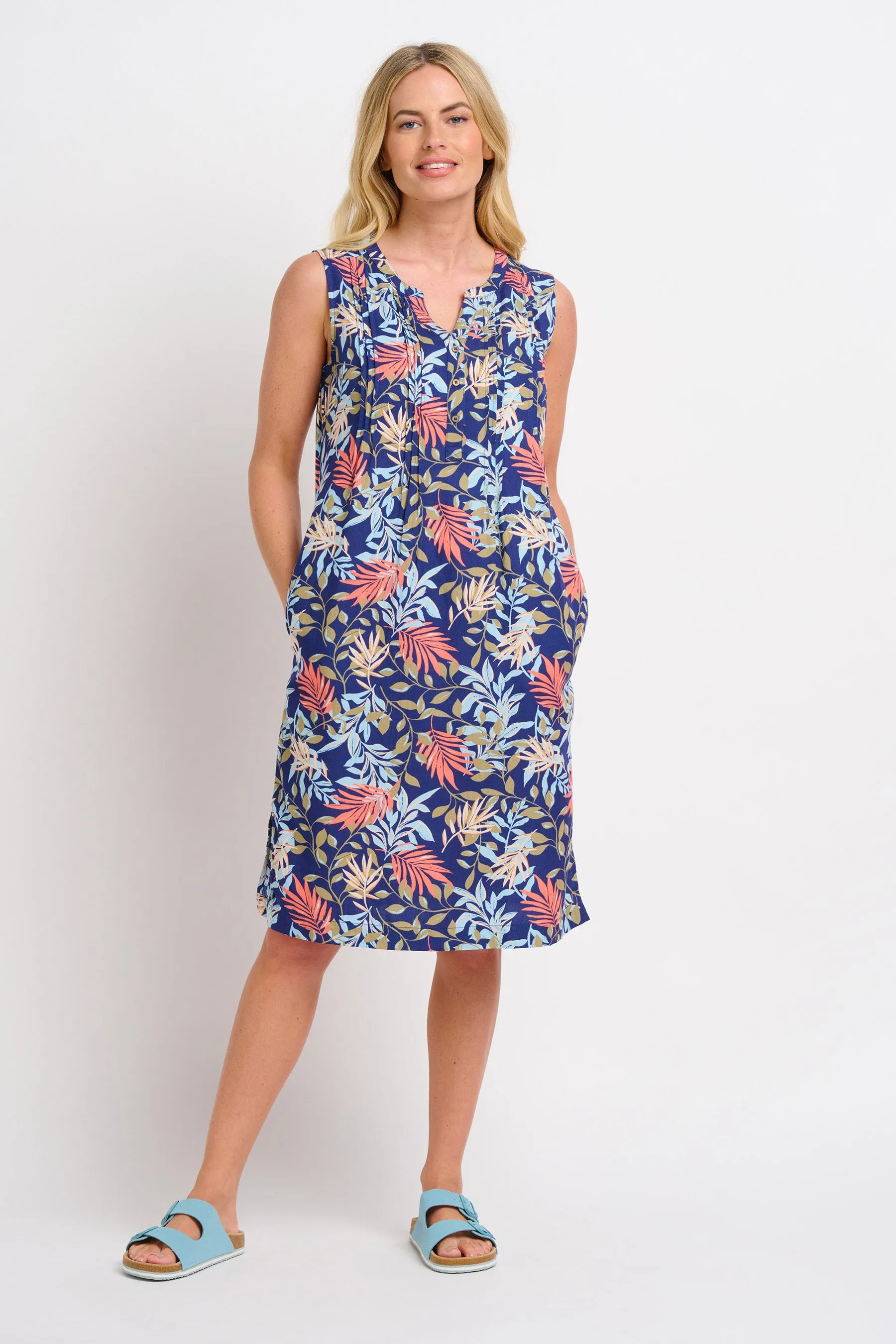 Trailing Tropics Pintuck Dress