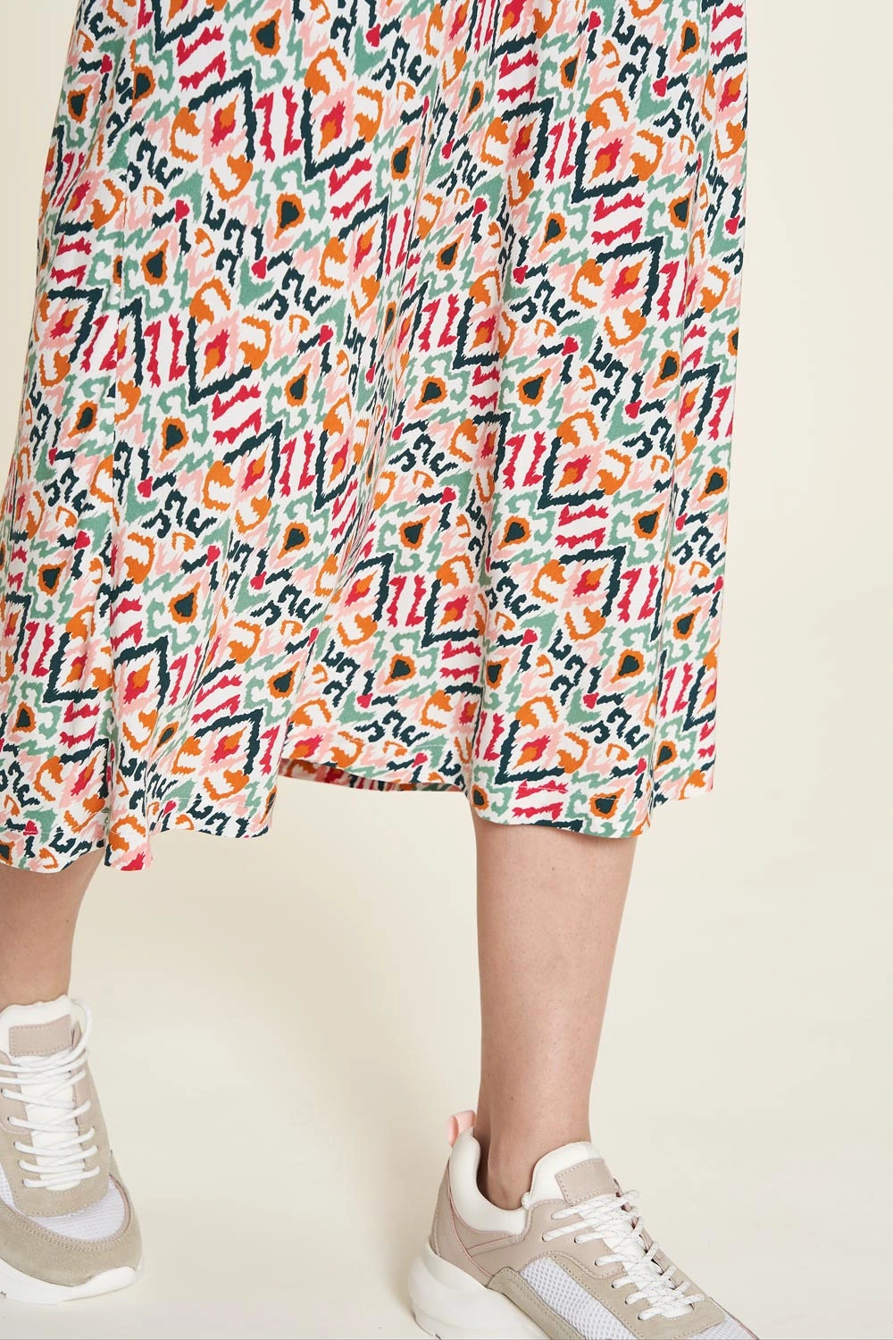 Tranquillo Ikat EcoVero Midi Skirt