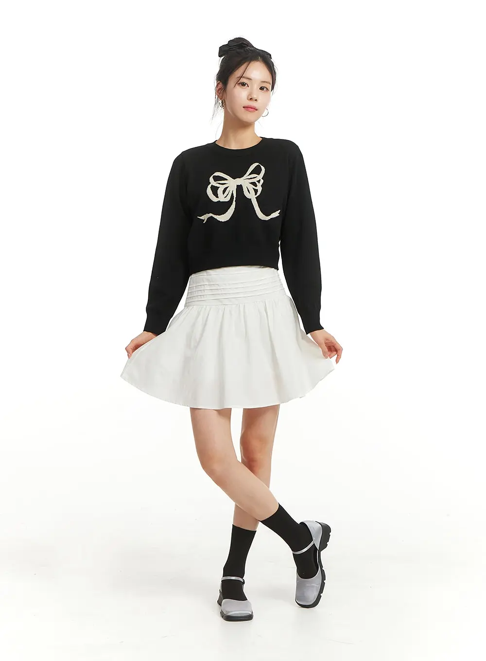 Tucked Flare Mini Skirt OM404