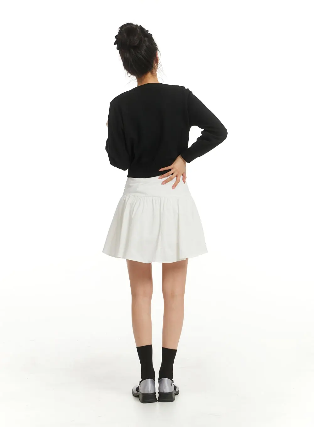 Tucked Flare Mini Skirt OM404