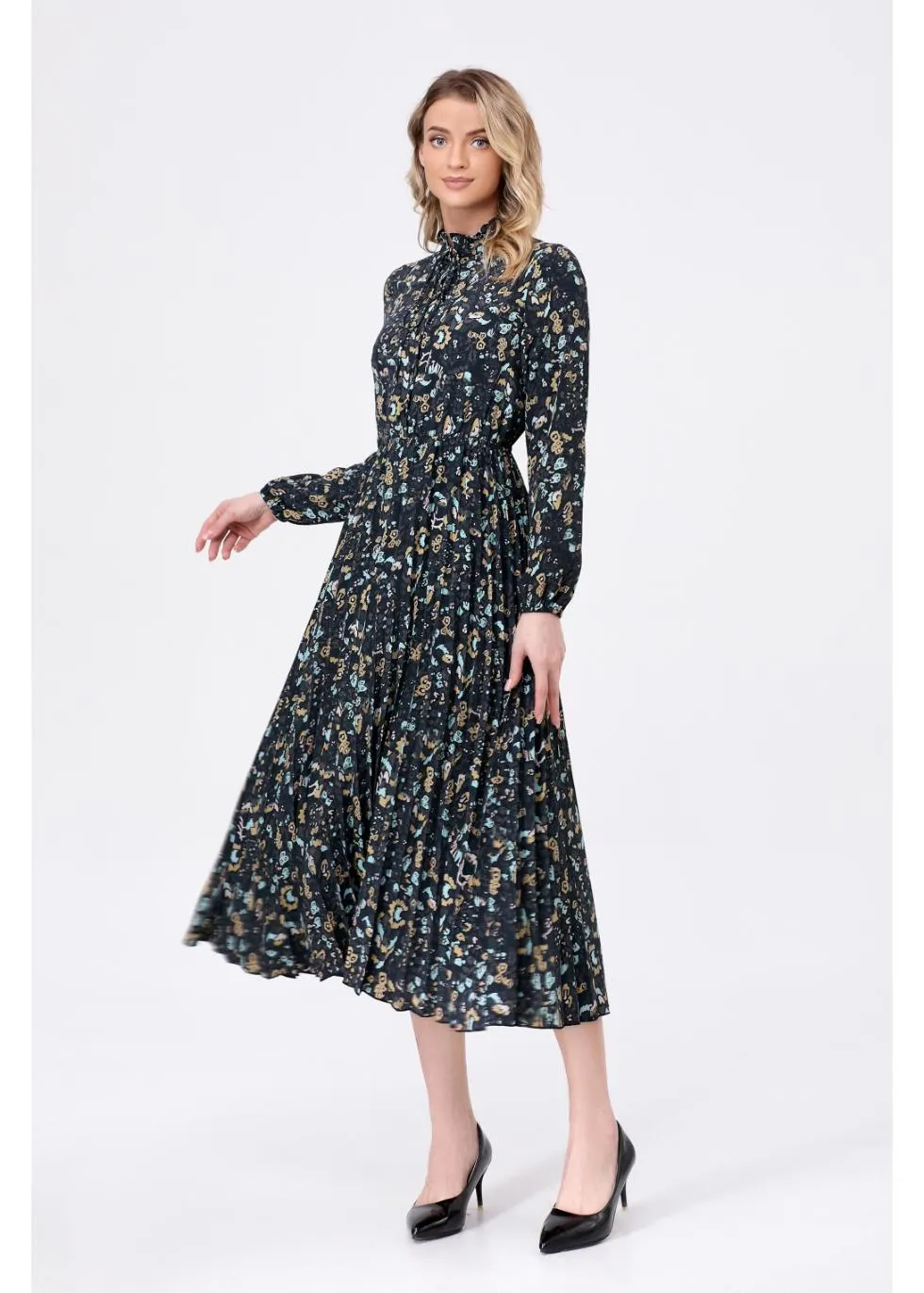 Twilight Blossom Midi Dress