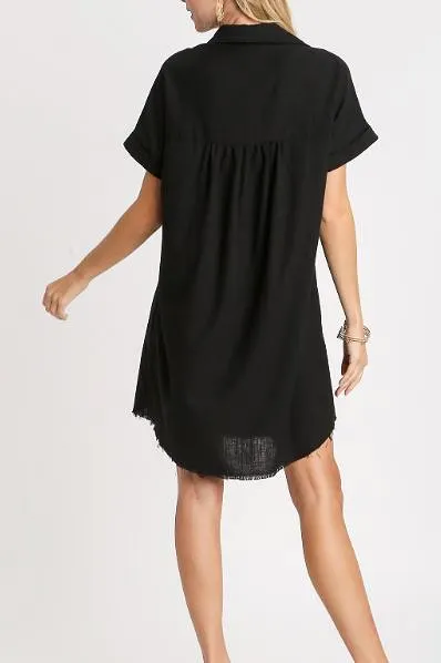 Umgee Short Sleeve Shirt Dress