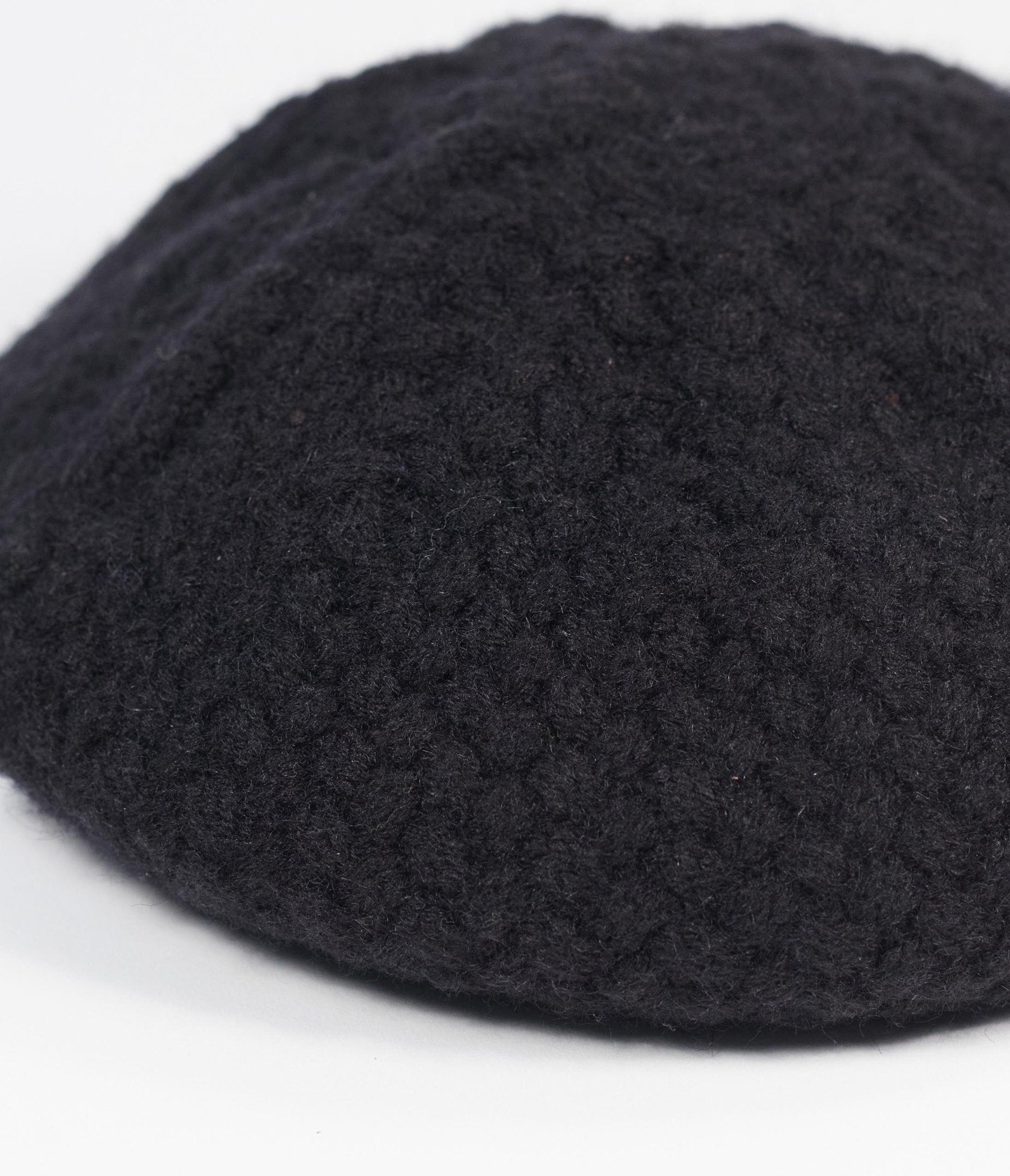 Unique Vintage Black Basketweave Adieu Beret