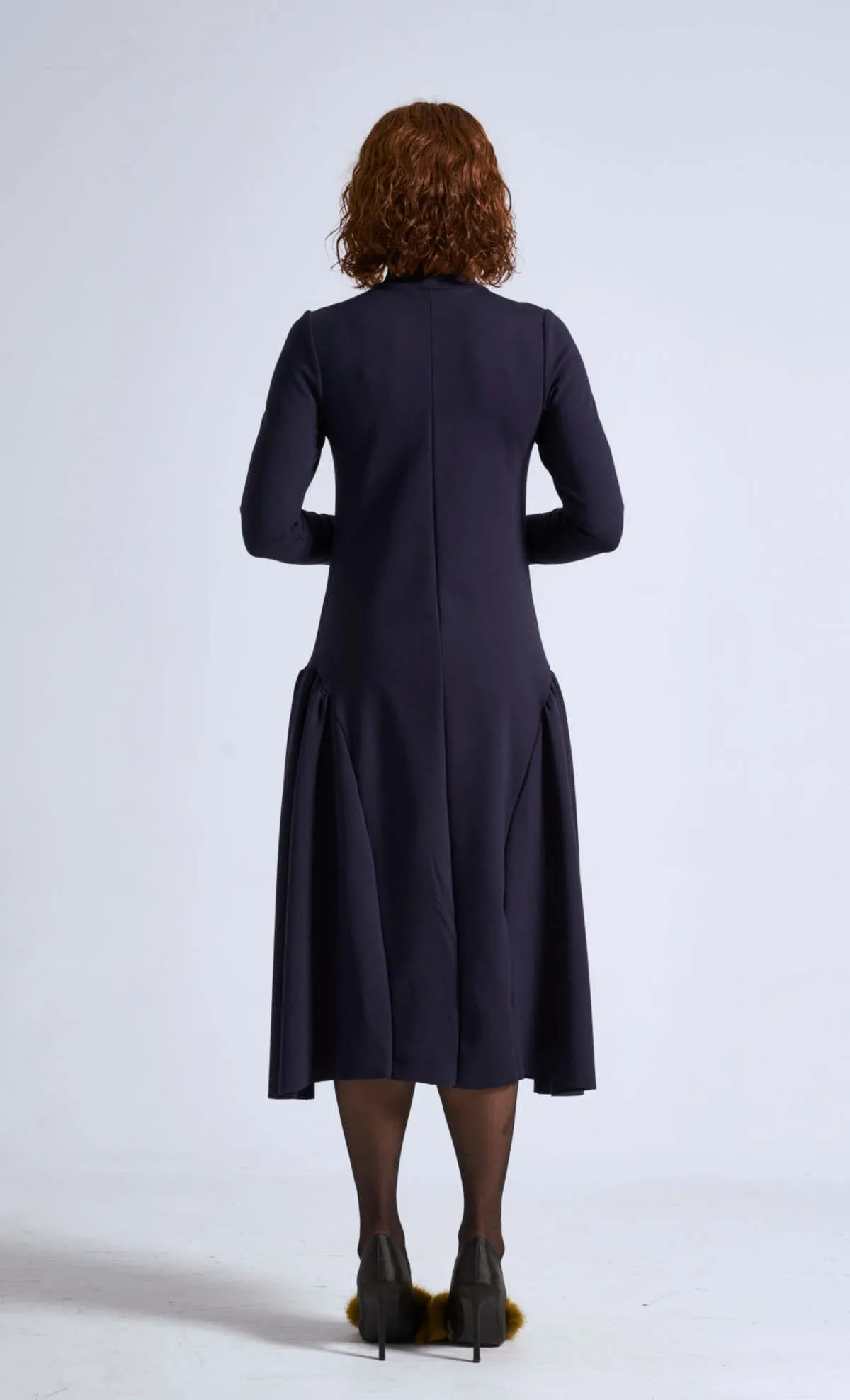 Veronica Turtleneck Dress - Navy