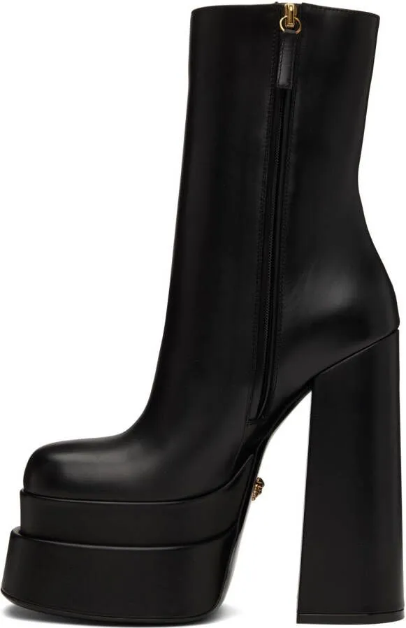 Versace Black Aevitas Platform Boots