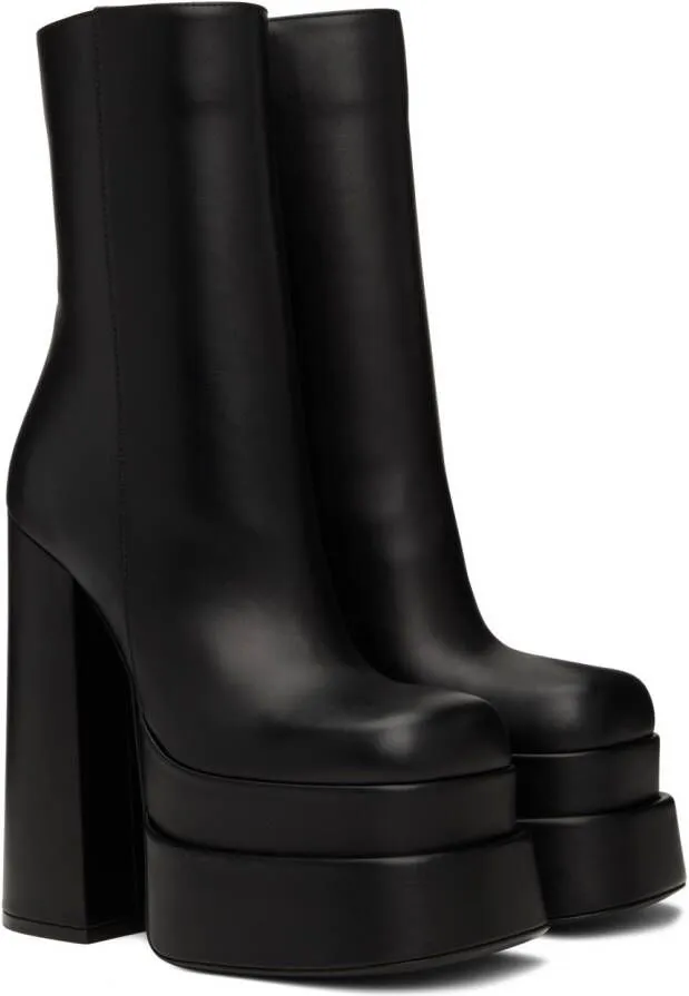 Versace Black Aevitas Platform Boots