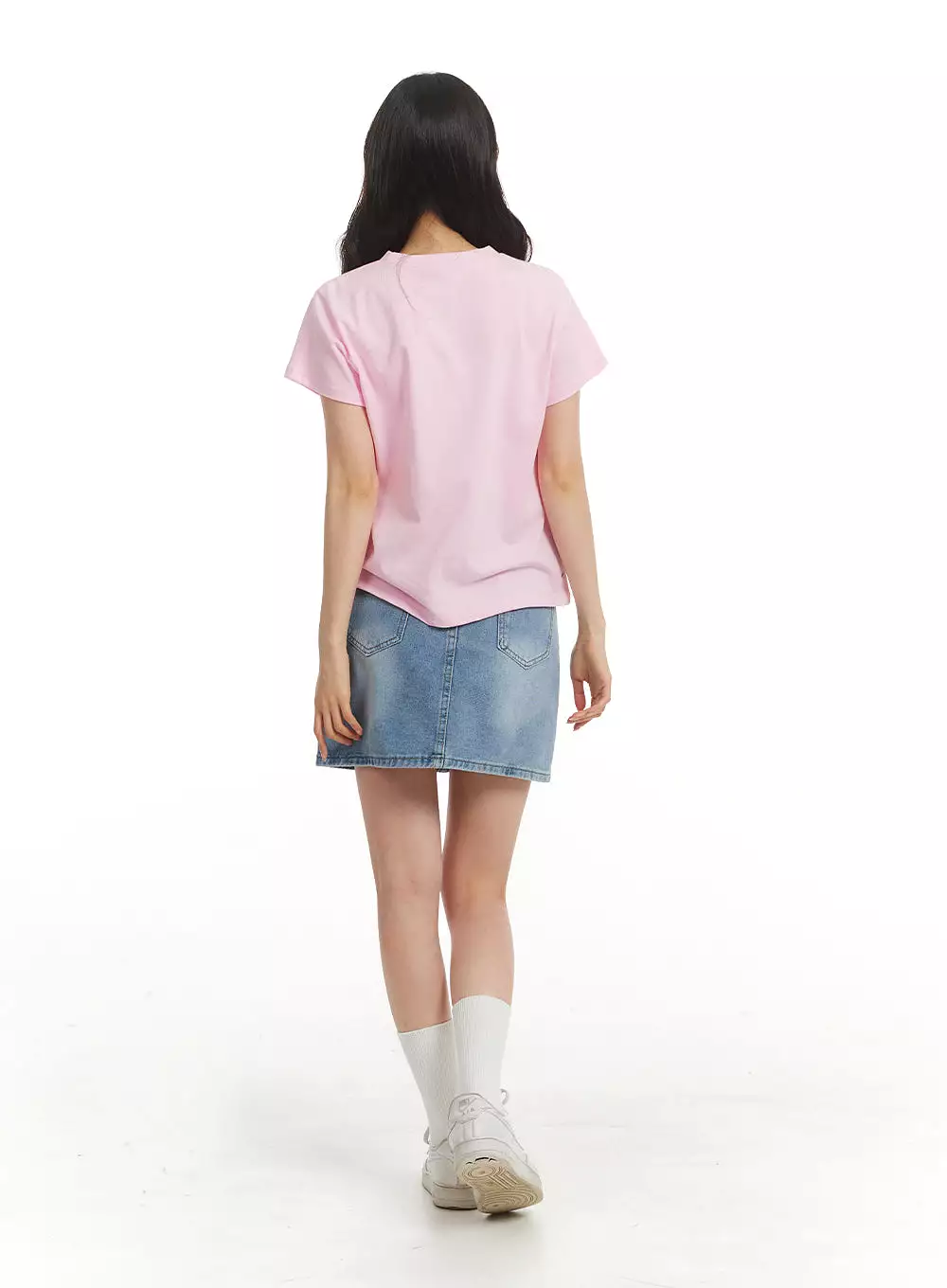 Washed Denim Mini Skirt OM405