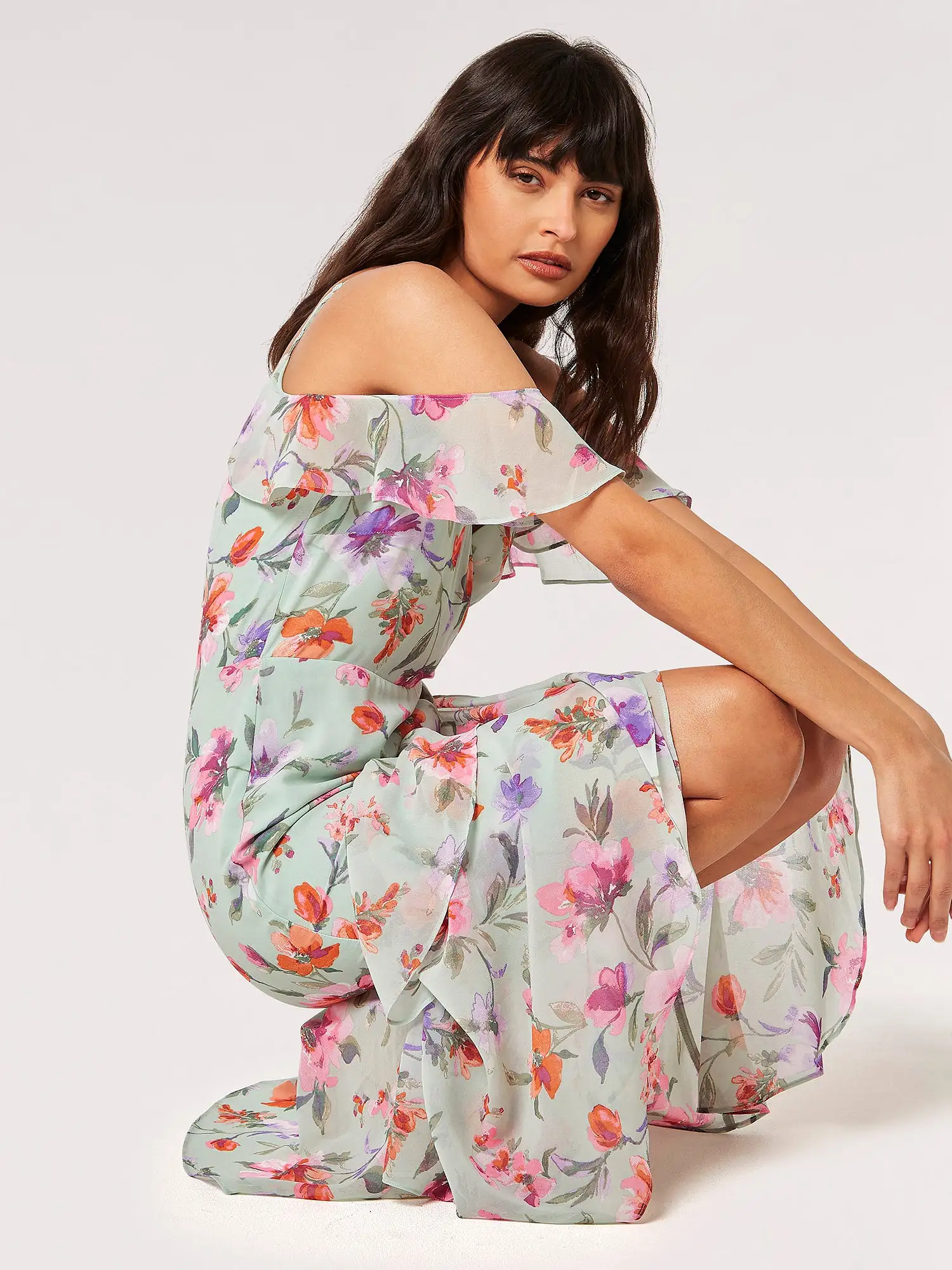 Watercolor Floral Dress