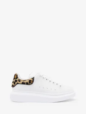 Women's Oversized Sneaker in White/leopard