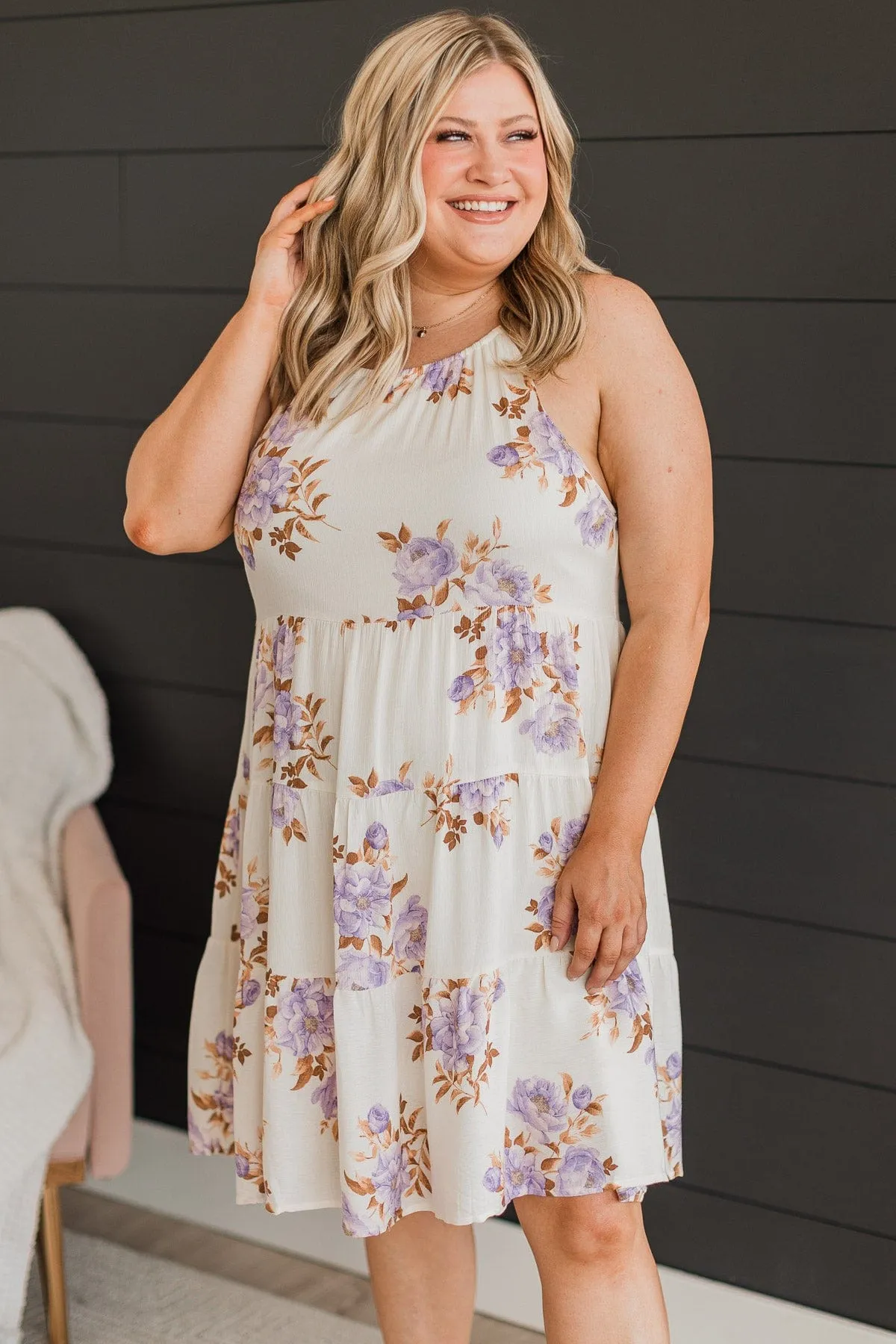 Wondrous Romance Floral Dress- Ivory