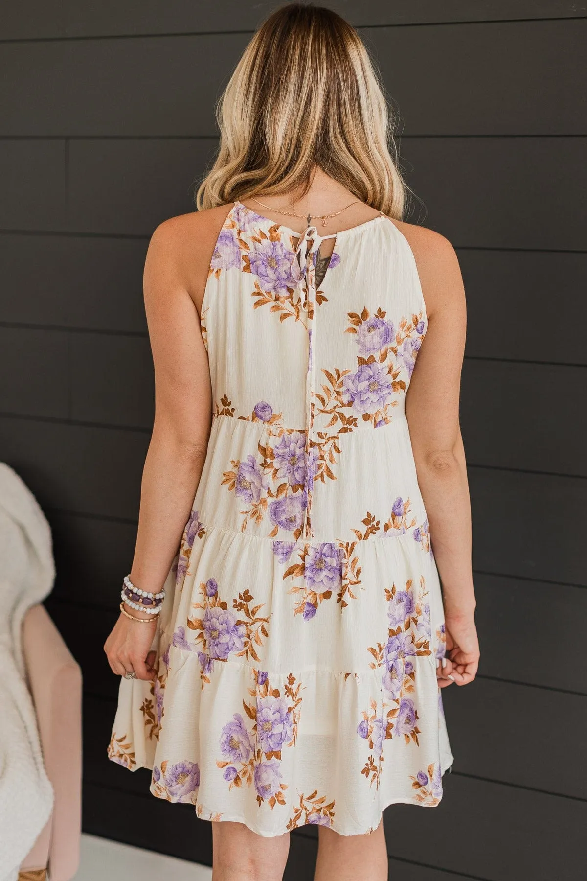 Wondrous Romance Floral Dress- Ivory