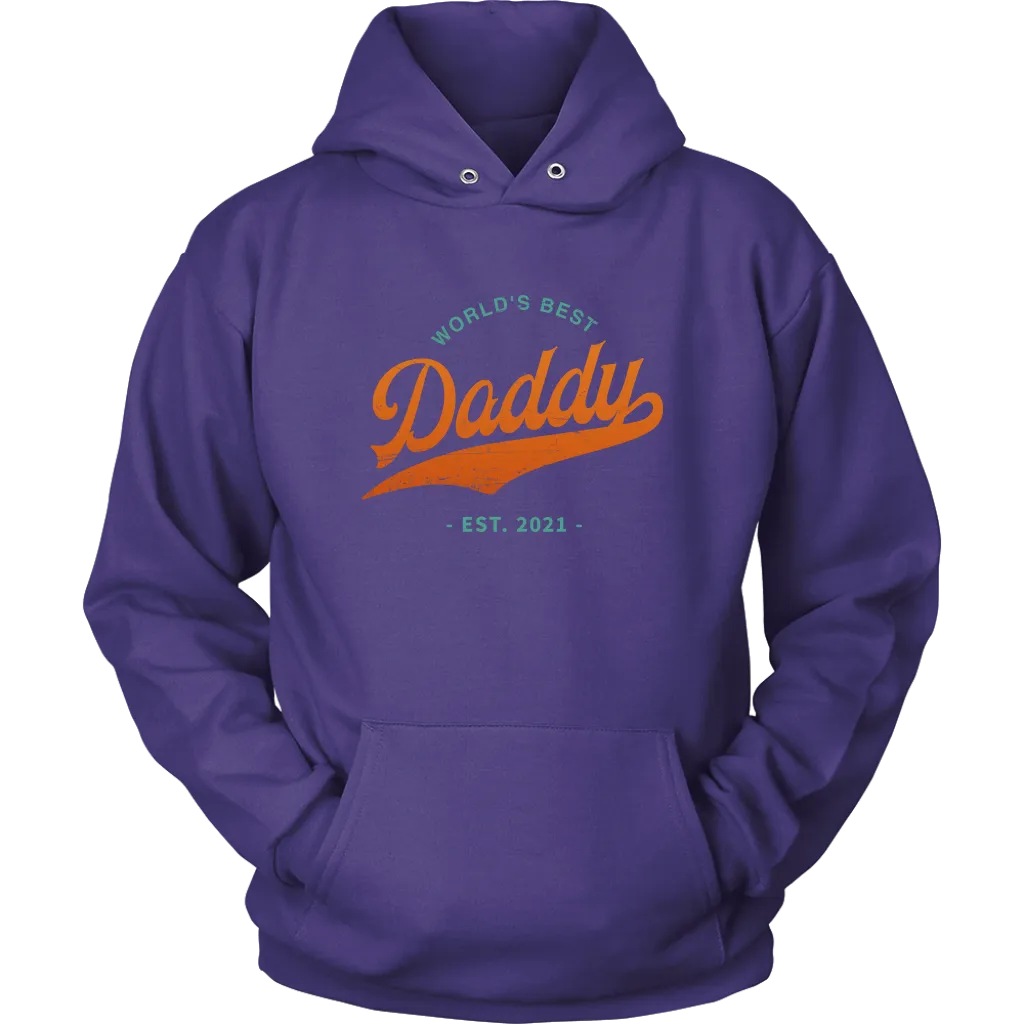 World's Best Daddy Est 2021 Hoodie Sweatshirt