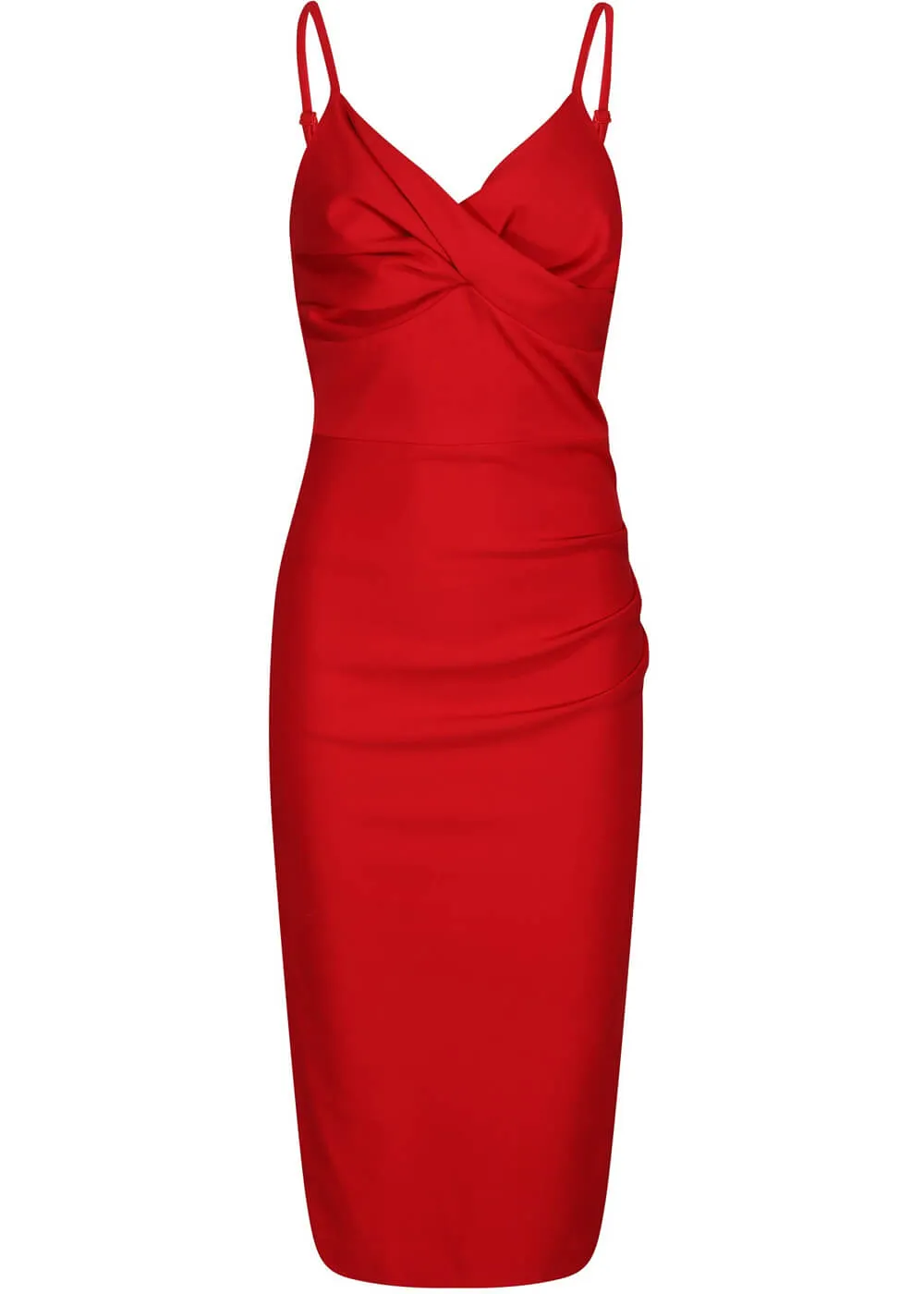 Zoe Vine Rae 50's Pencil Dress Red